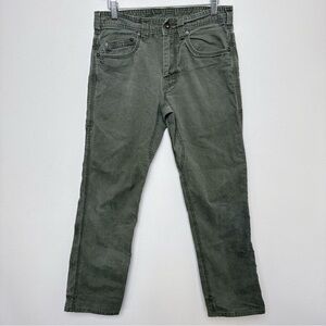 Prana Mens 30x32 Slim Breather Dark Olive Jeans CN